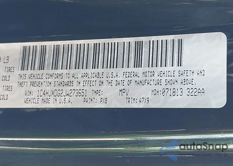 2018 Jeep Wrangler Unlimited Sport S 4X4 z USA, uszkodzony, nr VIN 1C4HJXDG2JW273651